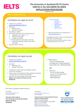 IELTS Application Form