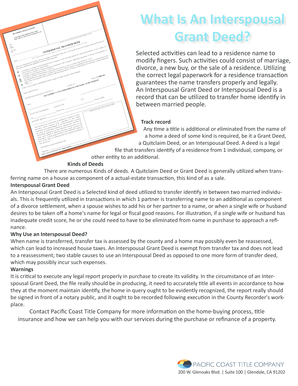 Interspousal Grant Deed