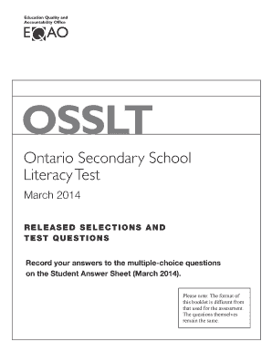 Ontario Secondary School Literacy Test