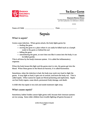 Formulario de diagnóstico de sepsis