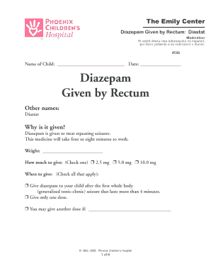 Diazepam Rectal Administration Instructions