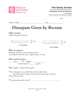 Diazepam Rectal Administration Instructions