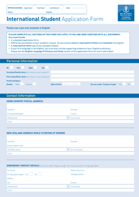 International Student Application Form