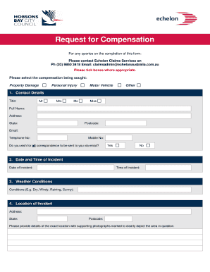 Request for Compensation Form