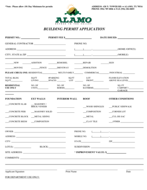 Building Permit Application