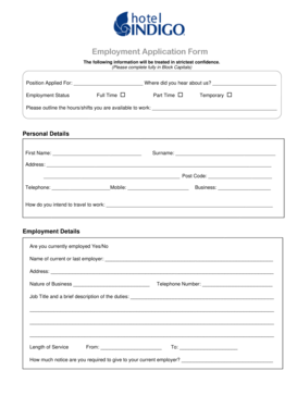 Employment Application Form