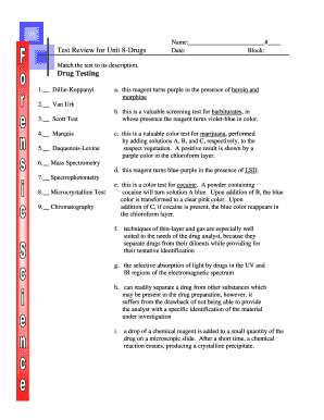 Drug Testing Review Form