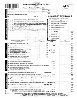 Mississippi Resident Individual Income Tax Return