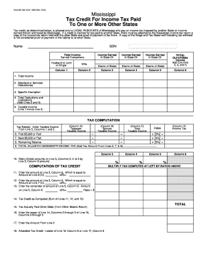 Mississippi Tax Credit Form 80-160