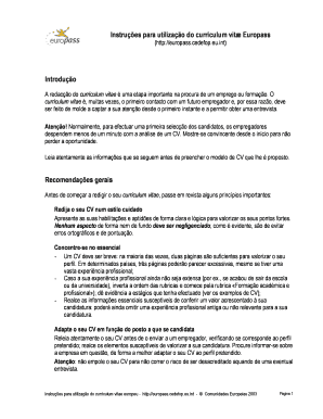 Modelo de CV Europass