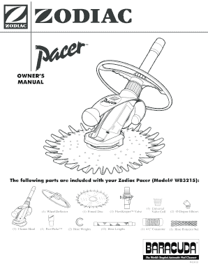 Zodiac Pacer Pool Cleaner Owner's Manual