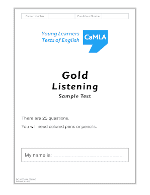 English Listening Test Form