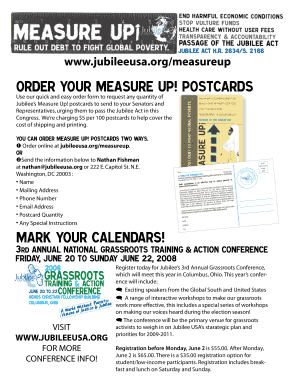 Measure Up! Postcard Order Form