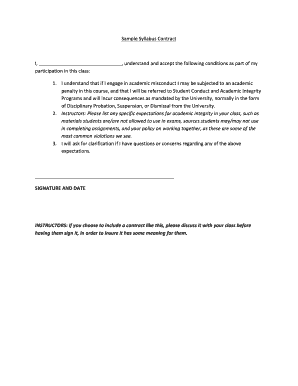 Academic Integrity Contract