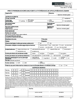 Private Individual Account Opening and Service Agreement