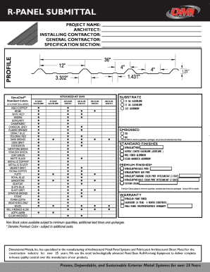 R-PANEL WPRP Wall and Roof Panel Specifications