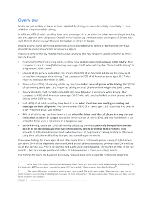 Adults and Cell Phone Distractions Report