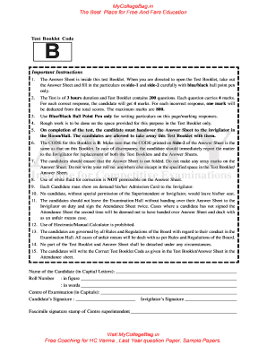 CBSE Chemistry Exam Answer Sheet