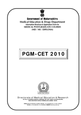 Maharashtra Medical Postgraduate Entrance Exam Application
