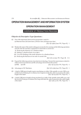 ICWAI Operation Management and Information System Sample Paper 1