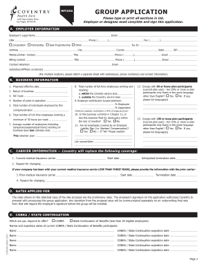 Nevada Group Health Insurance Application