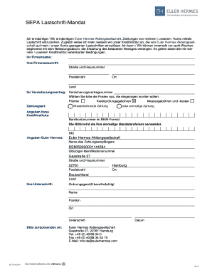 SEPA Lastschrift-Mandat