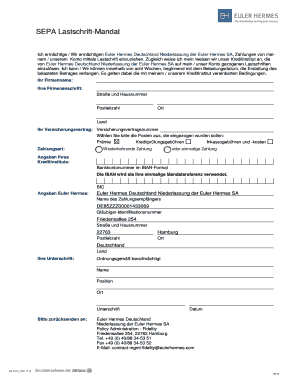 SEPA Lastschrift-Mandat