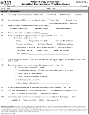 Outpatient Dialysis Center Practices Survey
