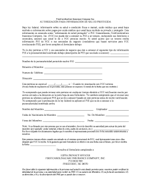 AUTORIZACIÓN PARA INFORMACIÓN DE SALUD PROTEGIDA