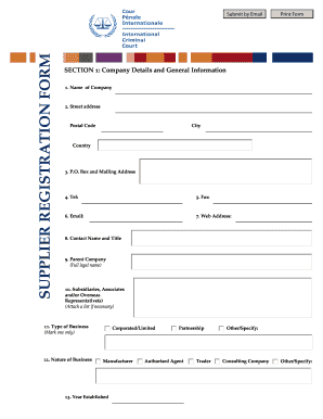 Supplier Registration Form