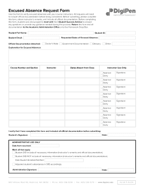 Excused Absence Request Form