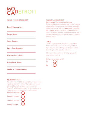 MOCAD Tour Intake Sheet