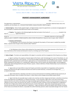 Property Management Agreement