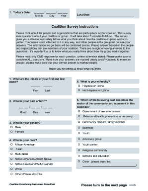 Coalition Functioning Survey