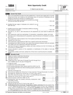 Form 5884 Work Opportunity Credit