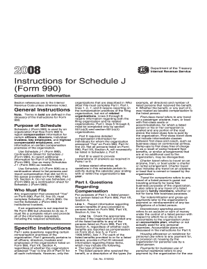 Instructions for Schedule J Form 990