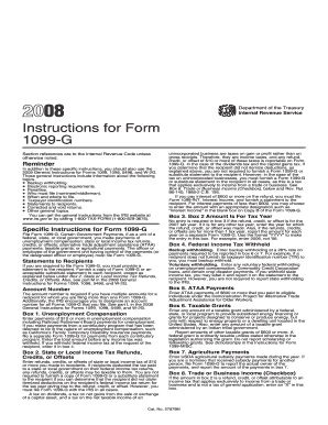 Instructions for Form 1099-G
