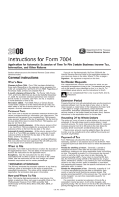 IRS Form 7004 Instructions