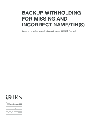 Backup Withholding for Missing and Incorrect TINs