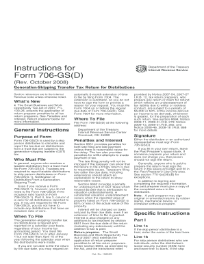 Form 706-GS(D) Instructions