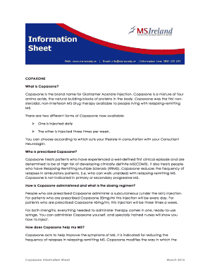Fillable Online What is Copaxone Fax Email Print - pdfFiller