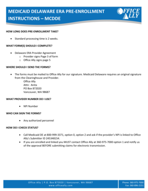 Delaware Medicaid ERA Provider Agreement