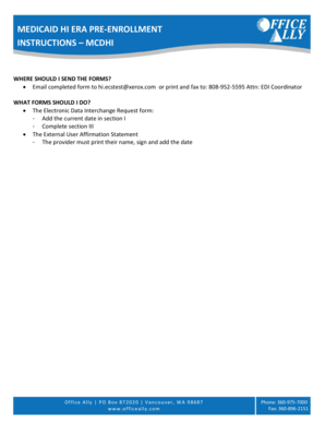 Medicaid HI Pre-Enrollment Form