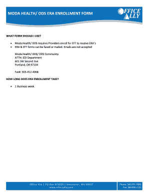 Moda Health ERA Enrollment Form