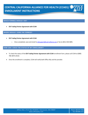 EDI Trading Partner Agreement with CCAH