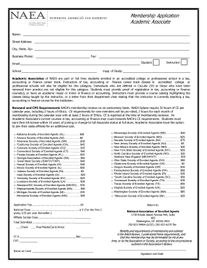 NAEA Academic Associate Membership Application