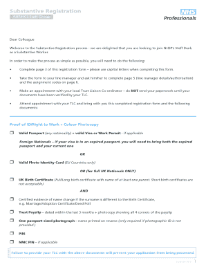 Substantive Registration Form