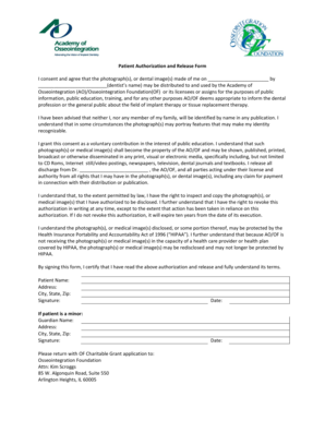 Patient Authorization and Release Form