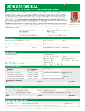 Connecticut Duct and Envelope Testing Rebate Form