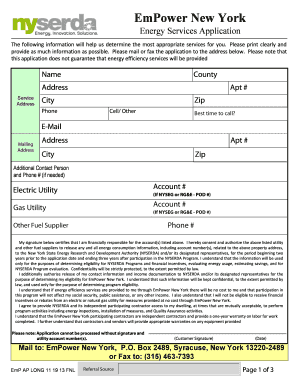 EmPower New York Energy Services Application